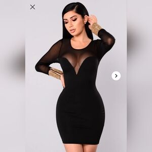 Elegant Black Sheer Dress